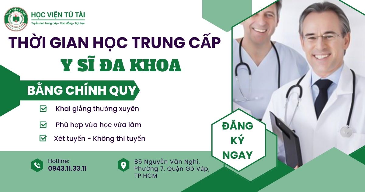 Thời gian học Trung cấp Y sĩ đa khoa