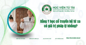 Bằng Y học cổ truyền hệ từ xa có giá trị pháp lý
