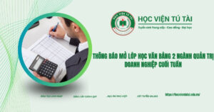 Thông báo mở lớp học văn bằng 2 ngành Quản trị doanh nghiệp cuối tuần