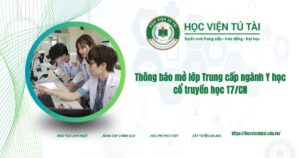 Thông báo mở lớp Trung cấp ngành Y học cổ truyền học T7/CN