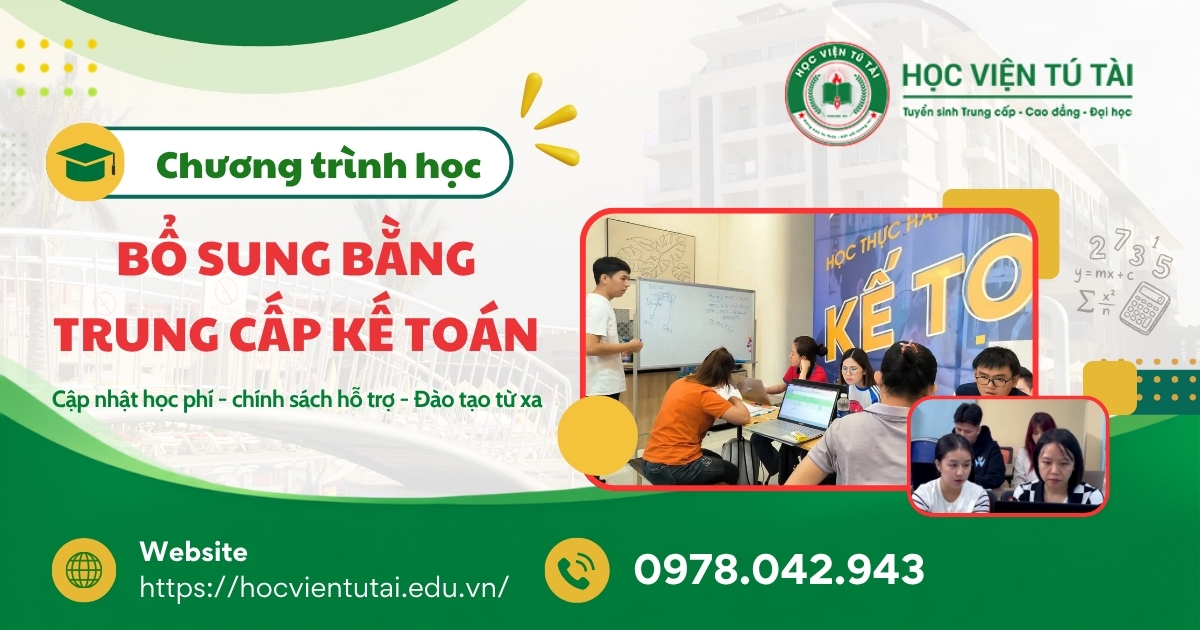 Chương trình học bổ sung bằng Trung cấp Kế toán